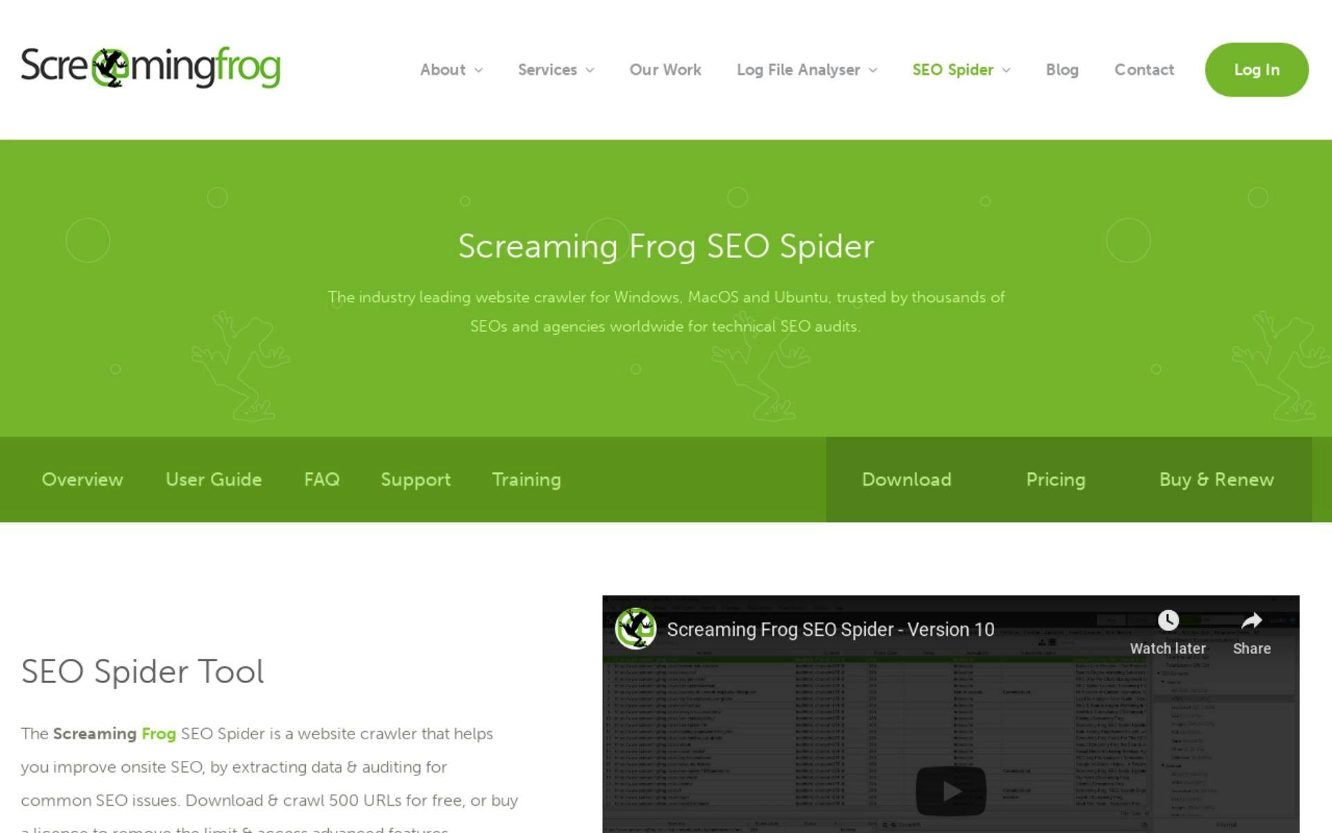 Screaming frog - Auditing SEO Tool