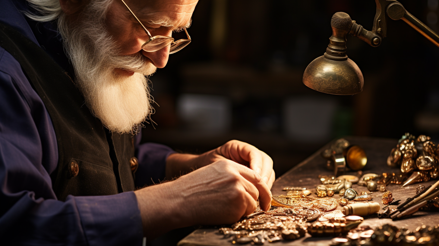 Goldsmith refining a piece of jewelry.png
